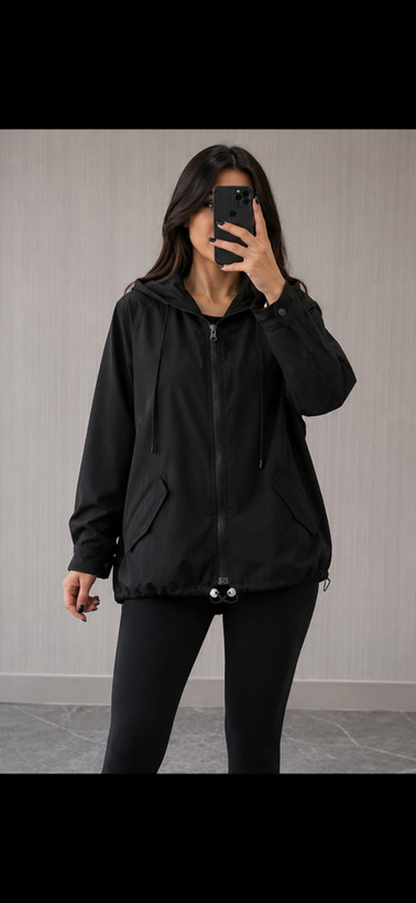 سویشرت کلاهدار زنانه ضدآب آستردار پایین گتدار | سویشرت شیک و اسپرت پاییزی